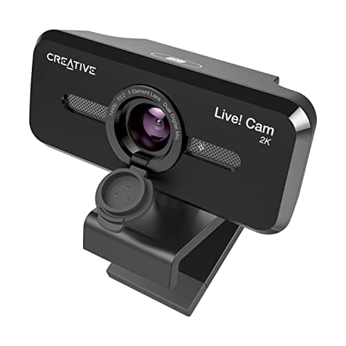 Image of CREATIVE Live! Cam Sync V3 2K QHD USB Webcam with 4X Digital Zoom and Microphones, 1080P HD, Up to 95° FOV, Privacy Lens, for PC and Mac