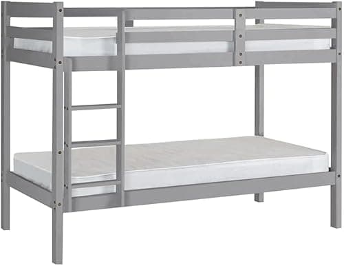 Image of Panana Bunk Bed 3FT Wooden Bunky Sleeper Bed Single Double Bed For Kids, Children (Grey, 3ft Bunk bed)