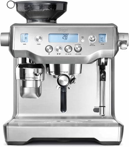 Image of Sage - The Oracle, Bean to Cup Coffee Machine with Manual and Automatic Milk Frother, Brushed Stainless Steel