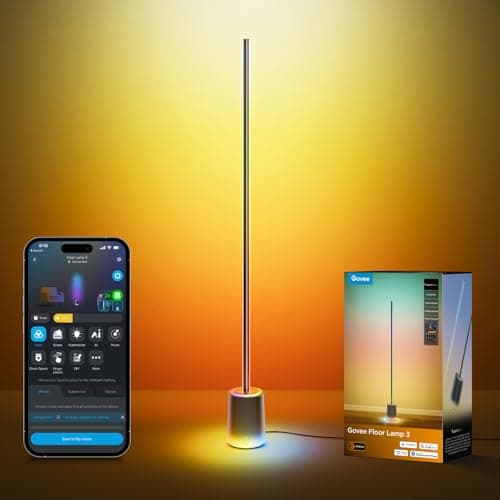Image of Govee Floor Lamp 3 with Luminblend+ Technology, Dimmbar RGBWWIC 2100lm Standing Lamp, Work with Matter,1000-10000K Modern Floor Lamp for Living Room, Bedroom, Corner Lamp with Dynamic Scenes