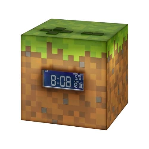 Image of Paladone Minecraft Alarm Clock with Official Game Music, Green
