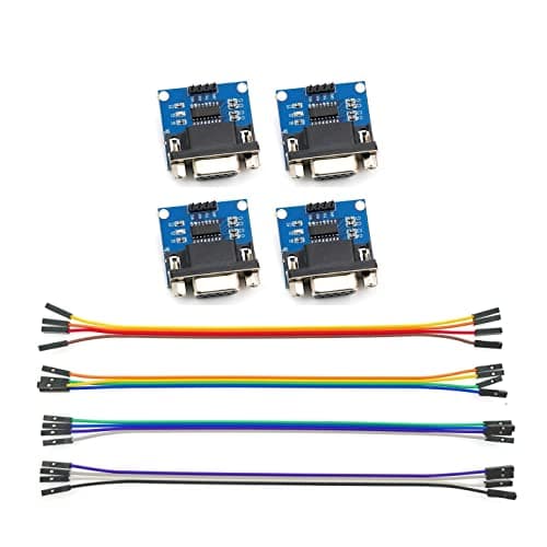 Image of JZK 4 PCS RS232 to TTL Serial Port Module, RS232 to TTL Converter, MAX3232 Root Module for Programming SCM and Electronics Recovery