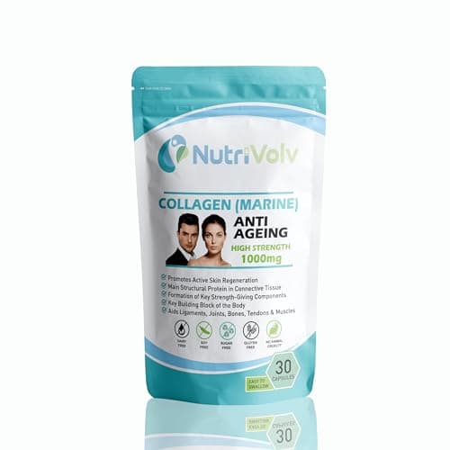 Image of Collagen (Marine) 1000mg | 30 Capsules | Skin Anti Ageing Tissue Joints Bones