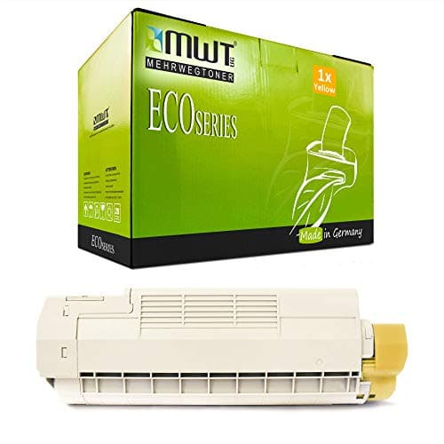 Image of 1x Kraft Office Supplies toner cartridge compatible for Oki C 610 DM DN CDN N DTN replaces 44315305 yellow