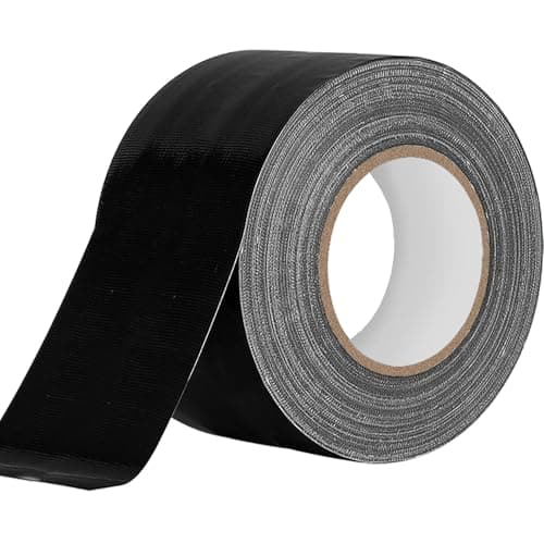 Image of Humyu Black Duct Tape Haevy Duty 48mm x 20m, Gaffer Tape Strong Waterproof Cloth Repair Tape for Sealing, Bundling, Strapping, Patching, Packaging