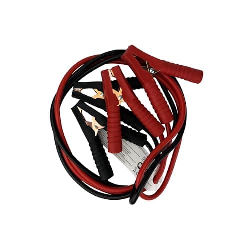 Image of Sakura 200 Amp 2M Length Booster Cables Jump Leads Flat Battery Breakdown Rescue Cars Vehicles Up To 2.0 Litres 2000Cc Red Black Colour Coded Clamps Storage Bag