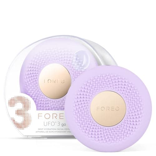 Image of FOREO UFO 3 go Travel-friendly Face Mask Skincare Device, Face Moisturiser, Anti-Aging Skincare, Full Spectrum LED & Red Light Therapy, Thermo Therapy, T-Sonic Massage, App-connected, Lavender