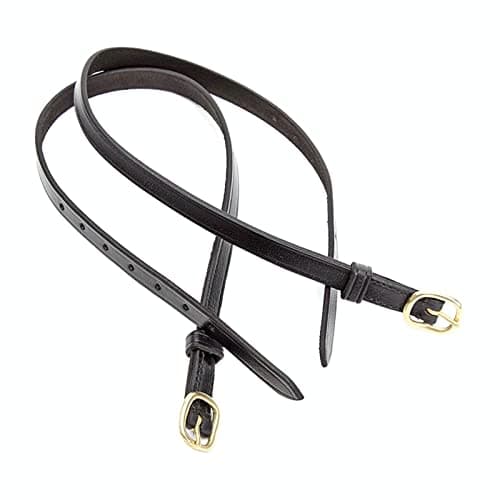 Image of BLENHEIM LEATHER SPUR STRAPS HORSE EQUESTRIAN RIDING CONTROL black size 0.5" Adult