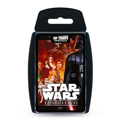 Image of Top Trumps Star Wars Episodes 4-6 Specials Card Game, Play with Luke Skywalker, Darth Vader, Emperor Palpatine and Obi-Wan Kenobi, Educational for 2 plus players makes a great gift for ages 6 plus