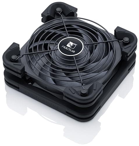 Image of Noctua NV-FS2, Multi-Purpose Fan Set for Device Cooling with Award-Winning NF-A12x25 120mm Fan, Anti-Vibration Gasket and Pads, Fan Grill and NA-FC1 Speed Controller (Black)