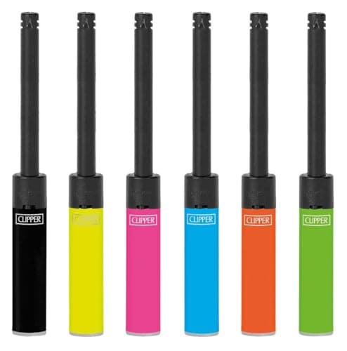 Image of Genuine Clipper Long Tube Reach Adjustable flame Refillable Lighters for Candles Cookers Kitchen BBQ Camping Fire (Assorted Color) (1)