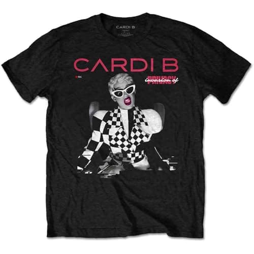 Image of Cardi B T Shirt Invasion of Privacy Transmission Logo Official Unisex Black M
