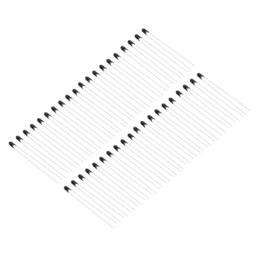 Image of PATIKIL NTC Thermistors Resistors, 50Pcs 100K Ohm MF52A-104 1% Accuracy High Sensitivity Current Limiter Temperature Sensor for Measuring Temperature Black