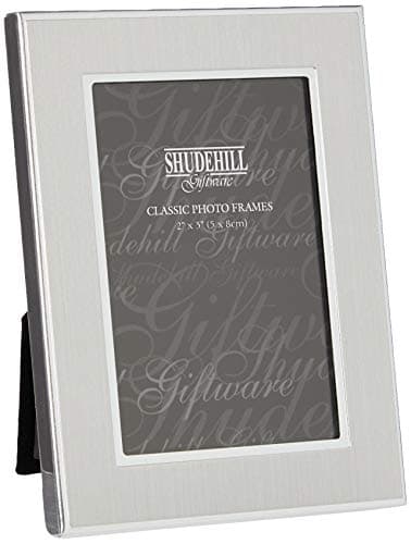 Image of 2" x 3" Plain Satin Silver Classic Photo Frame Gift Present 24123