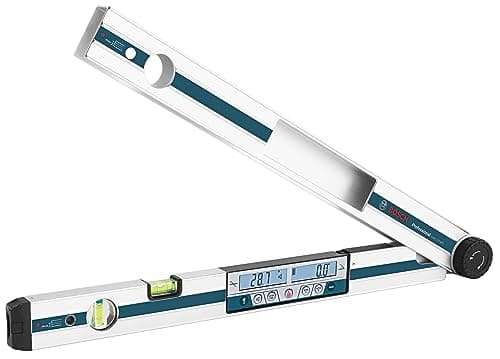 Image of BOSCH GAM 270 MFL 5-in-1 Digital Angle Finder and Inclinometer, Includes Leg Extension, 4 AA Batteries, & Carrying Case