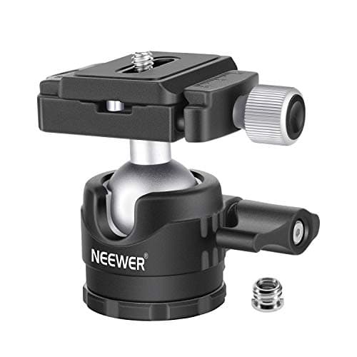 Image of NEEWER 28mm Low Profile Tripod Ball Joint 360° Pan Rotation with 1/4" Arca Type Quick Release Plate and Spirit Level for Tripods, Monopods, Max Load: 6.6LB/5kg