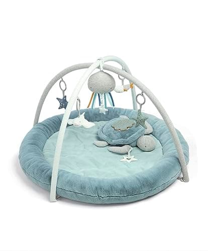Image of Mamas & Papas Interactive Activity Baby Playmat & Gym , Welcome to The World, Blue