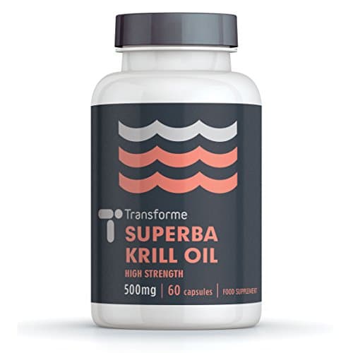 Image of Transforme Superba Krill Oil Capsules 1000mg Serving, 60 x 500mg Softgels, High Omega 3 EPA & DHA, Pure Antarctic Red Krill Oil with Natural Astaxanthin