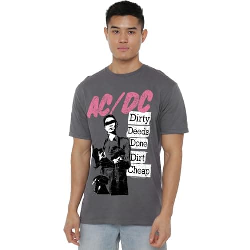 Image of AC/DC Dirty Deeds Unisex T Shirt, Charcoal, Medium