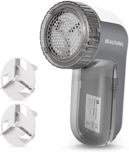 Image of BEAUTURAL Portable Fabric Shaver and Lint Remover with 2-Speeds, Adjustable Shave Height, Quickly and Effectively Remove Fluff, Lint, and Bobbles