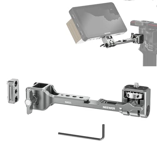 Image of NEEWER NATO Monitor Mount for RS Gimbal, 360° Rotatable Field Monitor Holder with NATO Clamp Cold Shoe 1/4" Threads Compatible with DJI RS5 RS4 RS4 PRO RS3 RS 3 PRO RS 2 RSC 2 RoninS RoninSC, GA021