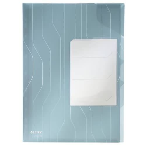 Image of Leitz Combifile Tab Folder A4, Clear Blue Matt Finish, Top Left Open, 200 Micron Polypropylene, Pack of 3, 47290035