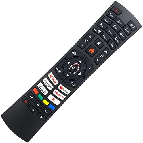 Image of Enhanced Replacement RC4391P Remote Control for Bush DLED40FHDS 40 Inch Smart Full HD LED TV - Direct Access to Netflix, Prime Video, YouTube, Freeview Play