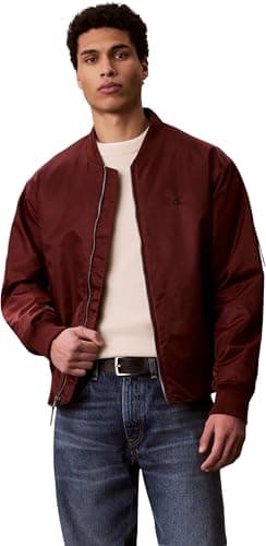Image of Calvin Klein Men's LS JEANS HERO BOMBER LV04RC526G Jackets, RED (Mocha Moment), L