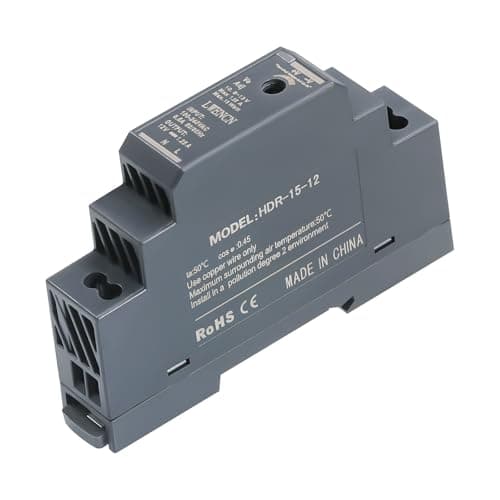 Image of Kssvzz DIN Rail Power Supply 12V DC 1.25A 15W, Input 100-240V AC 50/60Hz DIN Rail Transformer for Home or Industrial Automation
