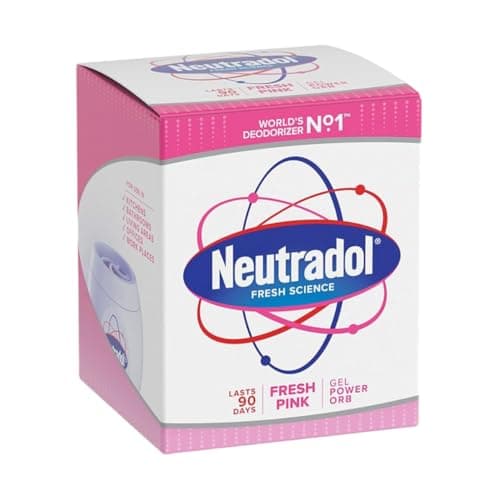 Image of Neutradol Fresh Gel Power Orb Air Freshener Original, Super Fresh and Fresh Pink Scents for Long-Lasting Freshness and Odor Control by Zinnia (Pack 1, Fresh Pink)