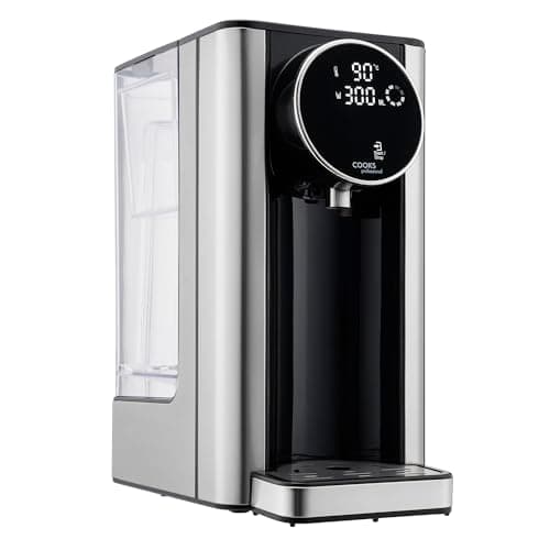 Image of Cooks Professional Digital Hot Water Dispenser 2600W with 2.7L Tank | Energy Saving Fast Boil | Adjustable Dispense & Temperature | Boil Dry Protection | Descale Function & Water Filter | Silver