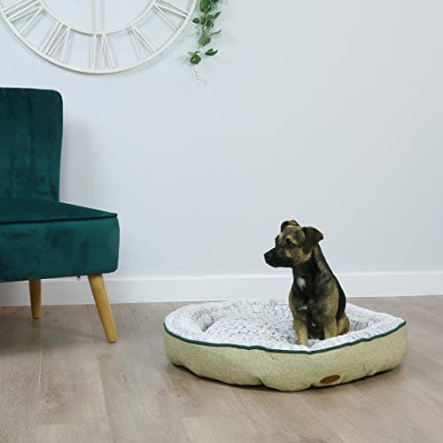 Image of CHARLES BENTLEY Small Linen Soft Pet Bed Taupe
