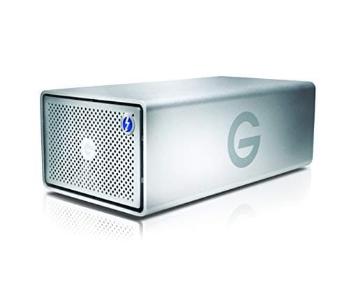 Image of G-Technology 8TB G-RAID with Thunderbolt 3, USB-C (USB 3.1 Gen 2), and HDMI, Removable Dual Drive Storage System, Silver - 0G05748-1
