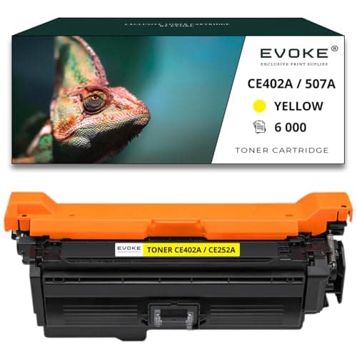 Image of EVOKE CE252X CE402A / CE-252X CE-402A Toner Compatible with HP LASERJET COLOR M551 M570 M575 Yellow (Yellow) 6000 Pages