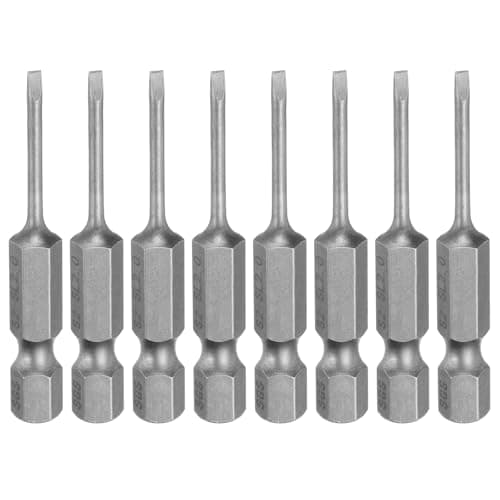 Image of sourcing map 8pcs SL2 Slotted Screwdriver Bits 2mm Slotted Tip 1/4" Hex Shank 50mm (2") Long Magnetic Flat Head S2 Steel Screw Driver Drill Bits Industrial Power Screwdriver Bit