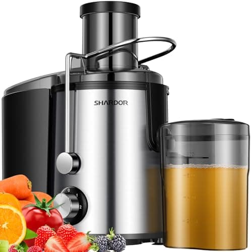 Image of SHARDOR Juicer Machines, 3 Speed Control with 800W Juicers for Fruit and Vegetables,Higher Juice Yield Extractor Machine, Stainless Steel Centrifugal Juicers