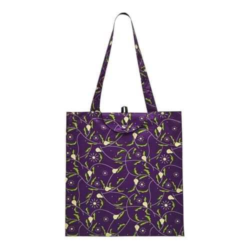 Image of RADLEY London Womens Pears Responsible Foldaway Shopping Shoulder Bag Made Of Recycled Fabric in Dark Plum Purple