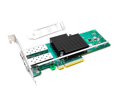 Image of Lemspum 10Gb PCI-E Network Card Intel X710DA2BLK Dual SFP+ Port Ethernet LAN Adapter Server X710-DA2 PCIE x8,x16 Networking Server with Low Profile Bracket