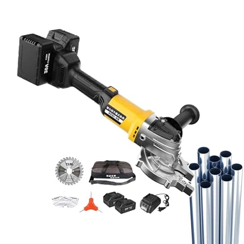 Image of Cordless Electric Rebar Cutter, 2000W, 2100 RPM, Battery-Powered Scissors for Steel and Hard Metal Rebar, 3/5cm Depth, Heavy-Duty Cutting Tool