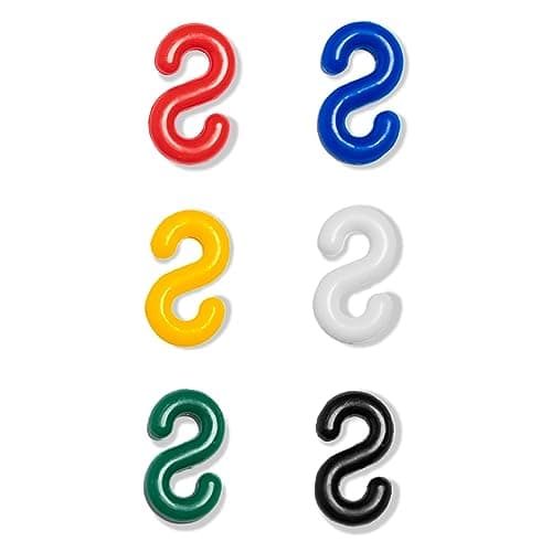 Image of FORZA Plastic Chain Barrier Connectors - 6mm/8mm Thickness | Packs of 10 Connectors | Durable Plastic (8mm, Red)