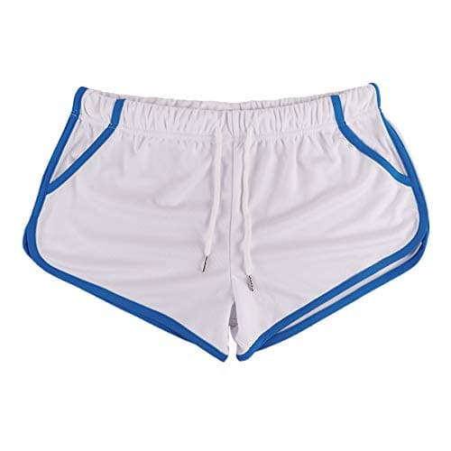 Image of Alivebody Men's Mesh Athletic Shorts for Running Workout Swimming Quick Dry Lightweight Color White Size M