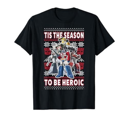 Image of Transformers Christmas Autobots Heroic Season Ugly Sweater T-Shirt