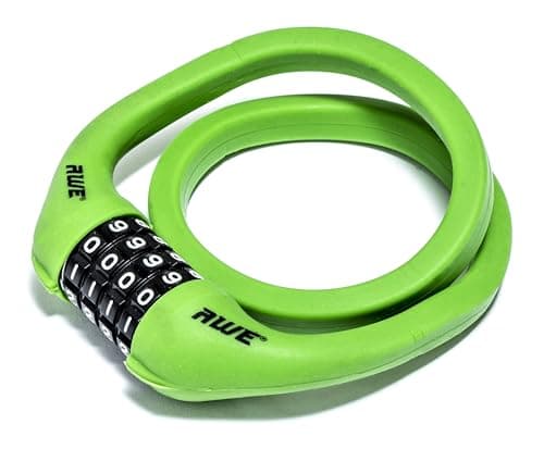 Image of AWE® Shape Memory 900mm x 12mm Silicone Combination Bicycle Lock