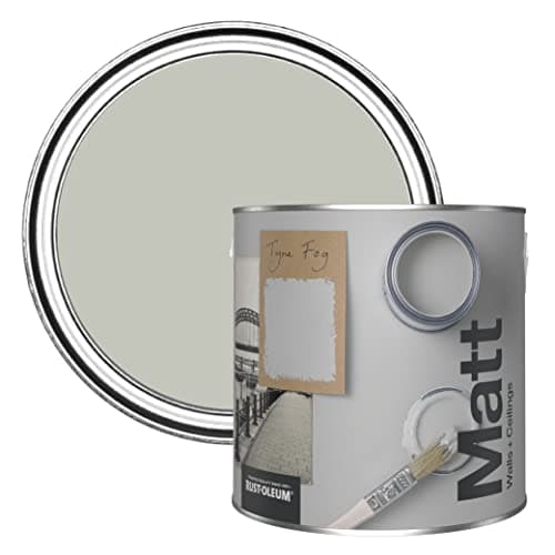 Image of Rust-Oleum Colours Matt Emulsion Wall and Ceiling Paint - Tyne Fog 2.5L