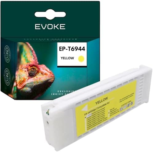 Image of EVOKE T6944 Ink Compatible with Epson SC-T3000 SC-T3200 SC-T3200-PS SC-T3200N SC-T5000 Yellow (Yellow) 7000 Pages 700ml