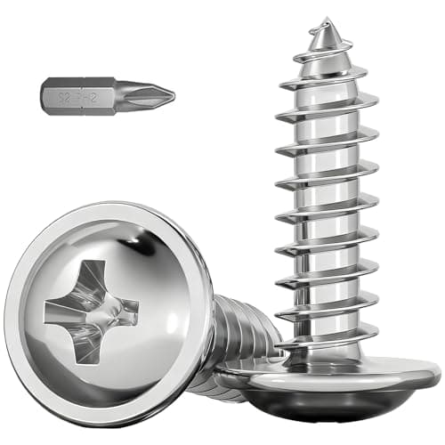 Image of Zynthor 120Pcs M3 x 12mm Pan Head Self Tapping Screws, Phillips Wafer Head Screws, 304 Stainless Steel Screw, Wood Screw for Metal, Plastic and DIY Projects