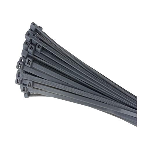 Image of 100 x Silver Nylon Cable Ties 300 x 4.8mm / Extra Strong Zip Tie Wraps