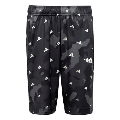 Image of adidas Unisex Kids Train Essentials Seasonal AEROREADY Allover Print Regular-Fit Shorts, Grey Six, 13-14 Years