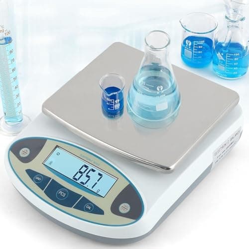Image of CGOLDENWALL Lab Digital Scale 5kgx0.1g Precision Analytical Electronic Balance Jewelry Kitchen Industrial Scales 0.1g Weighing & Counting Scale Calibrated & Ready to Use (5kg, 0.1g)