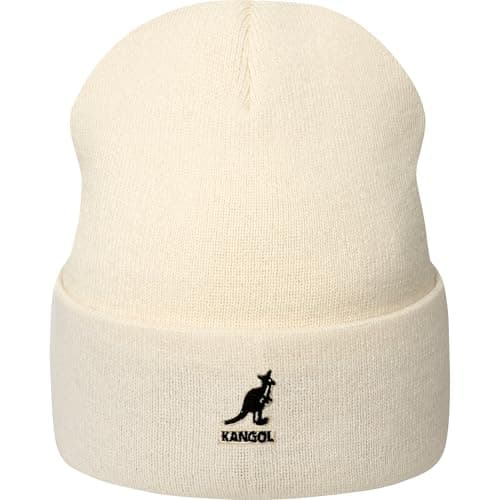 Image of Kangol 2-Way Text Beanie Beanies Black 1SFM, Natural, One size
